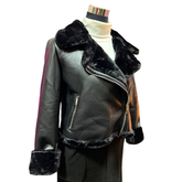 Chaqueta Aviadora Corta Felpuda